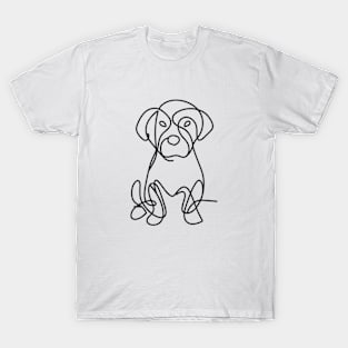 Puppy Line Art T-Shirt